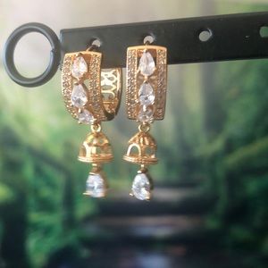 Small hoop + drop earring (Indian)